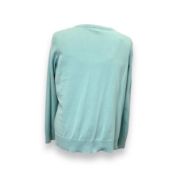 Talbots Woman Pima Cotton 1X Cardigan & Tank Set Light Blue - Picture 12 of 14